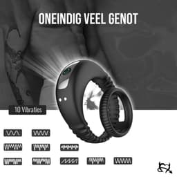 Toys Hub® Vibrerende Cockring - Incl. E-BOOK - 10 Vibraties – Met Opbergzakje - Penisring voor Mannen – Met Clitoris Stimulator - Cockring Vibrerend - Sex Toys Couples & Koppels — thumbnail 6