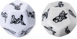 Erotische Dobbelsteen - Wit - Seks spel voor Koppels - Verschillende Standjes - 12 Zijdige Erotische Dobbelstenen - Seks Dobbelstenen - Erotisch Spel - Sex Dice - Bachelor gift - Vrijgezellenfeest - Sex standjes — thumbnail 1