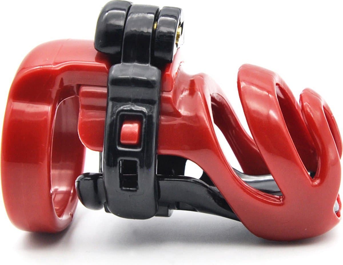 Cyborg Cage - Chastity Cage Kuisheidskooi - Zwart/Rood — afbeelding 1