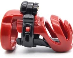 Cyborg Cage - Chastity Cage Kuisheidskooi - Zwart/Rood