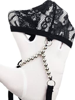 BamBella ® - String Kruisloos - One size - Sexy Zwart kralen Erotische onderbroek Heren — thumbnail 3