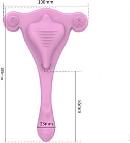 Draadloze slip en string vibrator - 10 vibratie standen - Geluidsdicht - Clitoris, G-spot en prostaat stimulatie - Bluetooth - App bestuurbaar - Vagina vorm - One size - Telefoon - Vibrerende toys - Kleding — thumbnail 3
