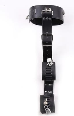 Fixxx - Collar met Boeien aan Riem - Zwart — thumbnail 3