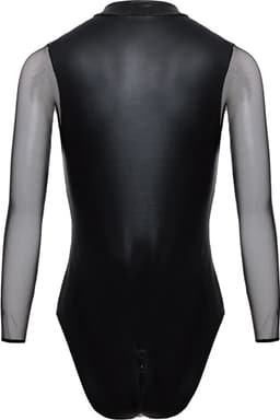 Christine le Duc - Wetlook Zip Body met Open Kruis - Lingerie Erotisch - Maddy - Zwart — thumbnail 3