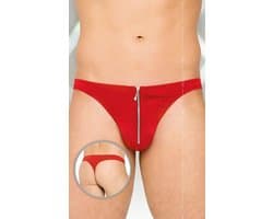 SoftLine Collection - Sexy heren string met sluiting aan de voorkant rood M/L