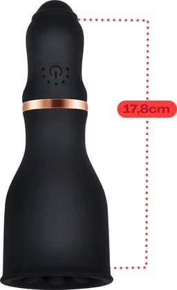 Cupitoys® Vibrerende penis vibrator - Zwart - 7 standen - Vibrators voor vrouwen en mannen - Sex toys voor vrouwen en mannen — thumbnail 4