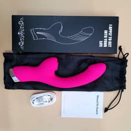 Roze Dubbele Penetratie Vibrator - Luchtdruk Vibrator - Clitoris & G Spot stimulator - Krachtig - Vibrators - Vibrators voor vrouwen - Sex toys - Vibrator-Discreet Bezorgde -Licking Sucking - sex speeltjes vrouw — thumbnail 8