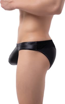 Slip-Heren-Zwart-Sexy-Opwindend-Mannen-Erotisch-Latex-Goedkoop — thumbnail 2