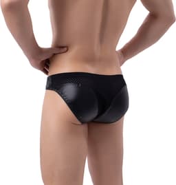 Slip-Heren-Zwart-Sexy-Opwindend-Mannen-Erotisch-Latex-Goedkoop — thumbnail 3