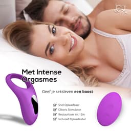 Toys Hub® Cockring Vibrerend met Afstandsbediending & Opbergzakje - Incl. E-BOOK - Met Clitoris Stimulator - 9 Vibraties - Siliconen - Sex Toys voor Koppels - Couples - Penisring - Man — thumbnail 3