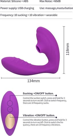 Doggystyle - 2 in 1 - clitoris stimulator en vibrator in 1 - Geleverd in luxe love box cadeauverpakking. — thumbnail 2