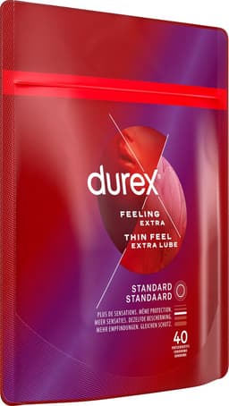Durex Condooms - Thin Feel Extra Lube - Dun met Extra Glijmiddel - 40 stuks - Voordeelverpakking — thumbnail 2