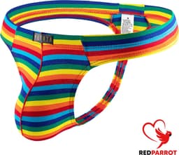 Leuke heren string - Regenboog - Penis pouch - Thong - Erotische heren slip — thumbnail 1