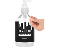 Lusty Cum Load Sperma Glijmiddel - 500 ml - Nieuwe Formule - Hybride Glijmiddel - Op Water- en Siliconenbasis
