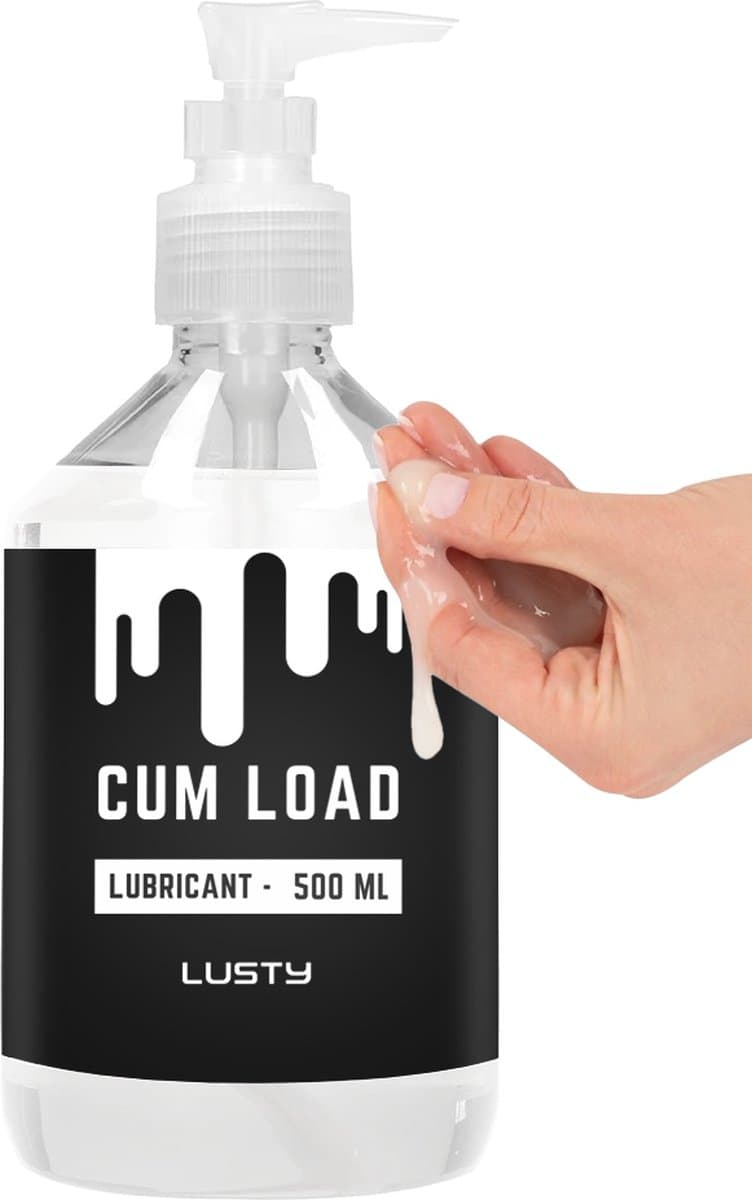 Lusty Cum Load Sperma Glijmiddel - 500 ml - Nieuwe Formule - Hybride Glijmiddel - Op Water- en Siliconenbasis — afbeelding 1