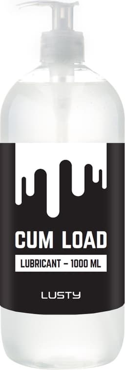 Lusty Cum Load Sperma Glijmiddel - 1000 ml - Nieuwe Formule -Hybride Glijmiddel - Op Water- en Siliconenbasis — thumbnail 4
