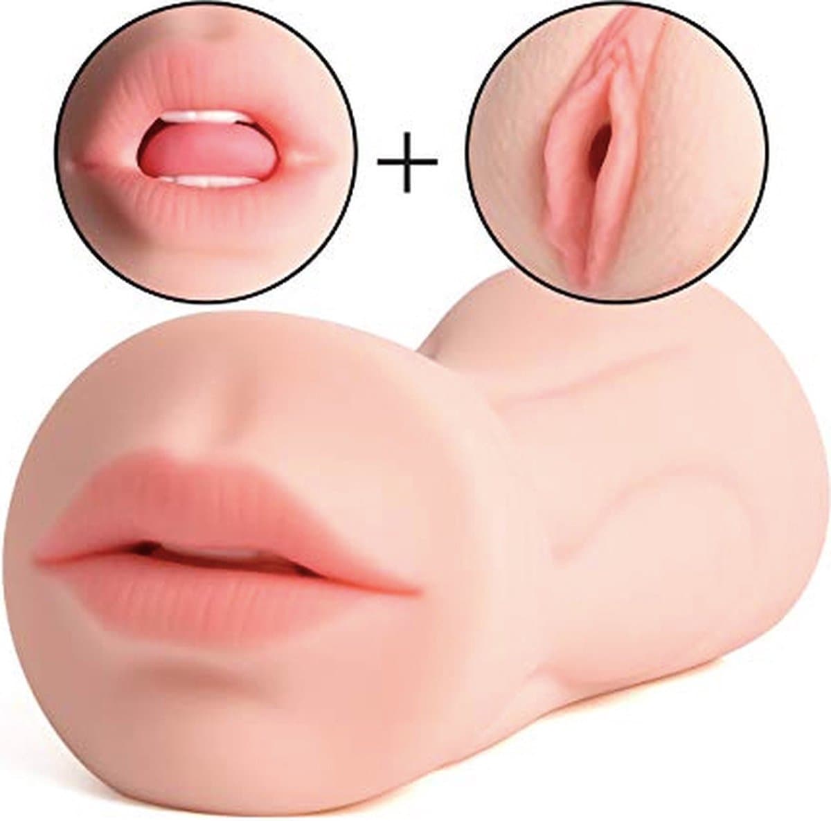 TRY. Amber - Masturbator - Pocket Pussy - Sex Toy - 2 in 1 - Vagina & Mond - 21 cm — afbeelding 1
