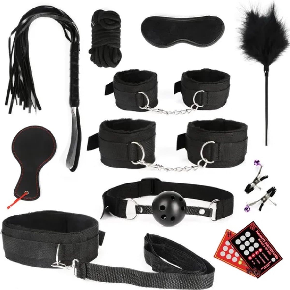 Sex Toys - voor koppels - Set - Pakket - Bondage - Vastbinden - Kit - Startset - handboeien — afbeelding 1