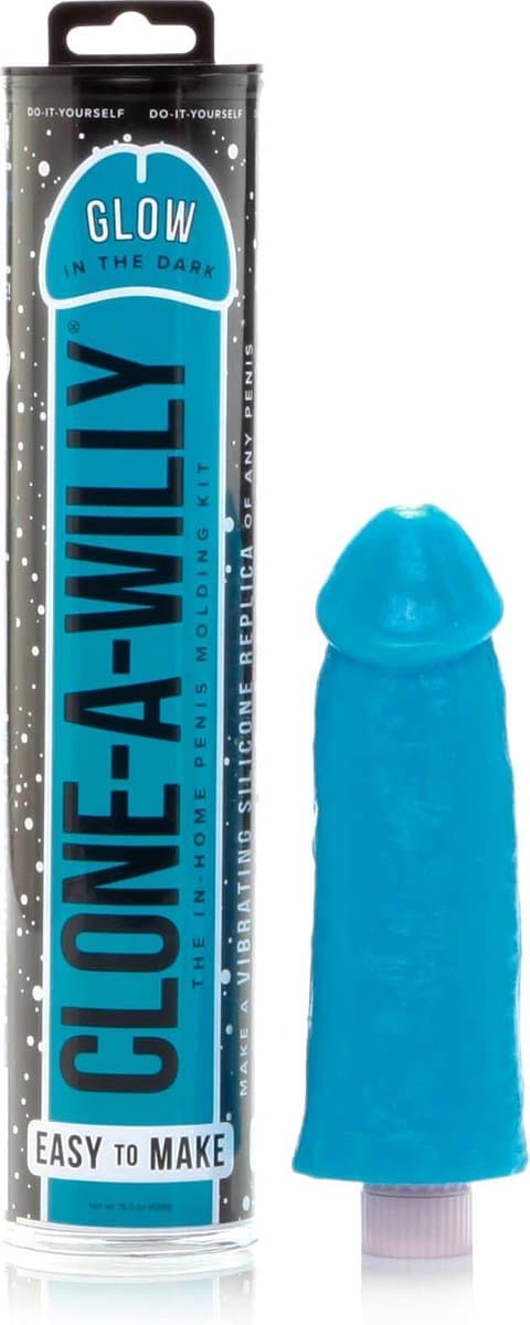 Clone A Willy Kit Dildo Glow In The Dark - Blue — afbeelding 1