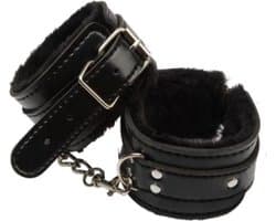 BDSM bondage - SM Leren Handboeien - Zwart