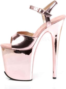 Pleaser - FLAMINGO-809 Sandaal met enkelband, Paaldans schoenen - Paaldans schoenen - 36 Shoes - Roze/Goudkleurig — thumbnail 3
