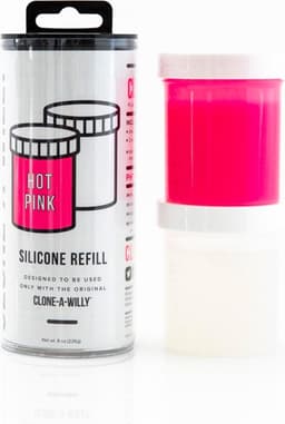 Clone-A-Willy - Refill Glow in the Dark Hot Pink Silicone — thumbnail 5