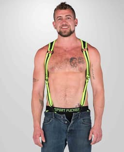 665 Neoprene - Riemenbody - Bretels Heckler Harness - Zwart/Groen - Maat L/XL — thumbnail 5