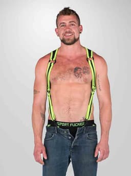 665 Neoprene - Riemenbody - Bretels Heckler Harness - Zwart/Groen - Maat S/M — thumbnail 1