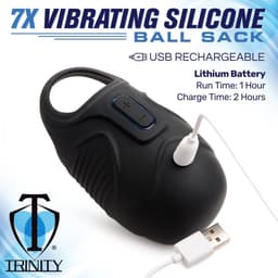 Trinity Vibes - Vibrerende Testikel Massager - Zwart — thumbnail 2