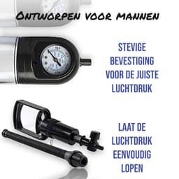 Men Penispomp - Cockring - Penispomp Met Penisring - Sex toys voor mannen - Penis Extender -Erectiepomp met penisringen — thumbnail 2