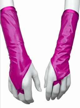 Latex handschoenen kort Roze — thumbnail 1