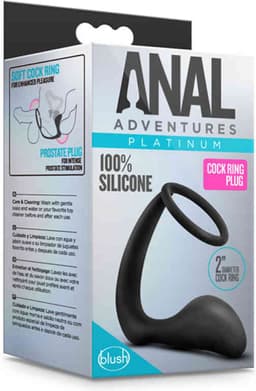 Anal Adventures Platinum - Anaal Plug Met Cockring — thumbnail 3