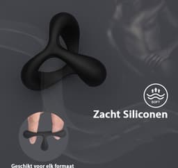 Quick Relief Cockring Ultra™ - Siliconen Cockring - Penis Ring - Penisring - Koppels - BDSM - Penis Sleeve - Ballstretcher - Siliconen Cockringen - Zelf Aftrekken - Easy - Erotiek — thumbnail 4