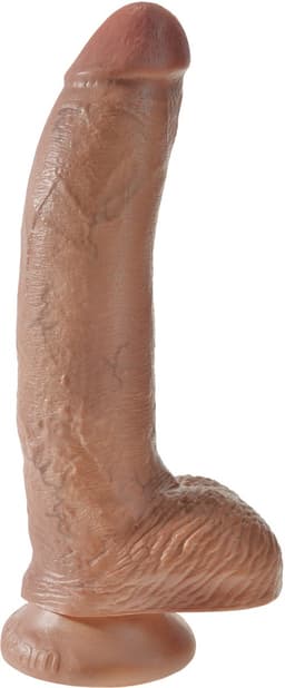 Pipedream King Cock Realistische Dildo met Ballen en Zuignap - 23 cm - Bruin — thumbnail 1
