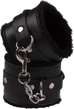 LekkerStout Bondage Beginners Set - Handboeien, Blinddoek, Kietelveren - Zwart - BDSM Toys | ( LS121 ) — thumbnail 4