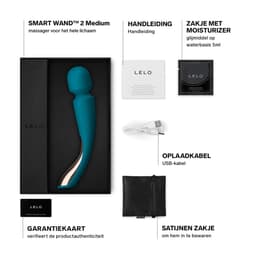 LELO SMART WAND 2 Medium – Massageapparaat – Waterdicht – Draadloos – Ocean Blue — thumbnail 4