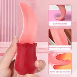 Tong Vibrator - Likende Tong Vibrator - Uzzy M.F - Clitoris Zuiger - Dildo Vibrator - Likkende Tong - Bef Vibrator - Clitoris Stimulator - Sex Toys voor vrouwen - 10 standen - Siliconen - Voor hem - Voor haar — thumbnail 8