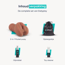 DailyPlay Pocket Pussy voor Man - 2 in 1 – Masturbator met Billen en Kunst Vagina – Sex Toys Mannen en Koppels – Nep Kut — thumbnail 9