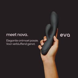 Eva® Nova - Rabbit Vibrator - Clitoris & G-spot Stimulatie - Verleidelijke Audio Verhalen - Fluisterstil & Discreet - Sex toys voor Vrouwen - Vibrators voor Koppels - Seksspeeltjes - Vibrators voor vrouwen - Cadeau voor vrouw - Obsidian Black — thumbnail 12