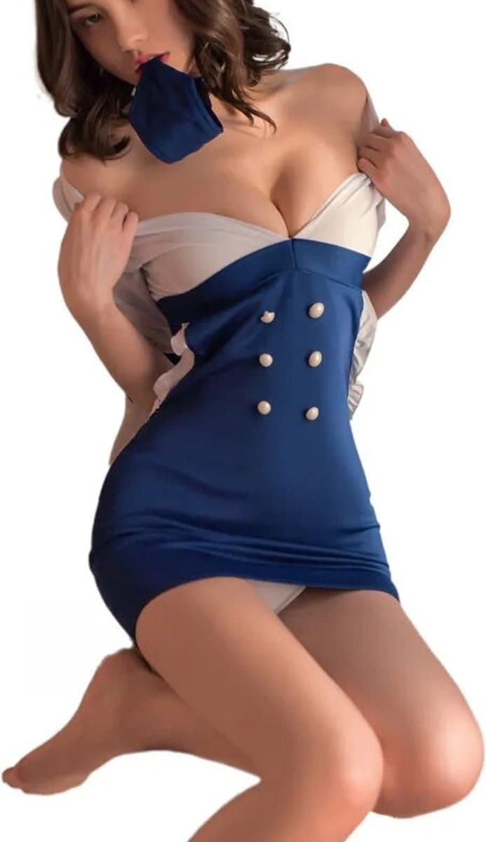 Sexy politie rollenspel outfit - BDSM - Cosplay ondeugend - Maat S, M en L - Jurk - 4 delig - Kostuum — afbeelding 1