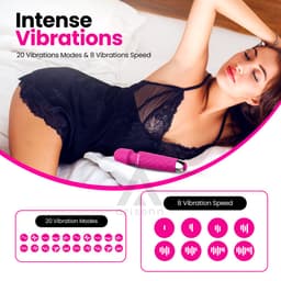 Intenss Vibrator Massager - Multifunctionele Stimulator - Seksspeeltje voor Vrouwen en Koppels - INTENSS Pure Series - Pink Bride — thumbnail 5