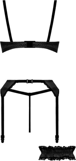 Christine le Duc - 3 delige BH set - Lingerie Erotisch - Gush - Zwart - L — thumbnail 9