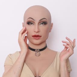 Siliconen Masker-Vrouwenmasker- Masker- Gezichtsmasker-Cosplay-Transgender-Travestie- Gezicht-Crossdresser- Cosplay — thumbnail 9