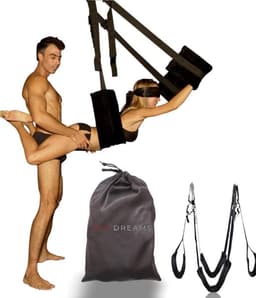 Sex Schommel - Sex Swing Extra Stevig – Seksschommel met Gratis Blinddoek – Seksspeeltjes voor Koppel – BDSM met Gratis Instructieboek – Erotiek Toys – Love Swing – Discreet Verpakt - Zwart — thumbnail 1