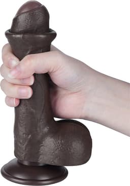 LoveToy - Aftrekbare dildo 18,3 cm (Ø 3,5 cm) - Zwart — thumbnail 2