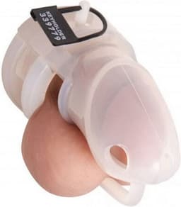 Kuisheidskooi Transparant - Zachte Peniskooi Siliconen - Chastity Cage - 15 Delige Cock Cage Inclusief Slotje — thumbnail 1