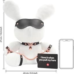 Konijn Bondage - Velours - Groot - Wit — thumbnail 7