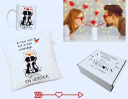 Romantisch Geschenkset: Kussen En Beker - Inclusief Vulling (35 x 35 Cm) — thumbnail 4