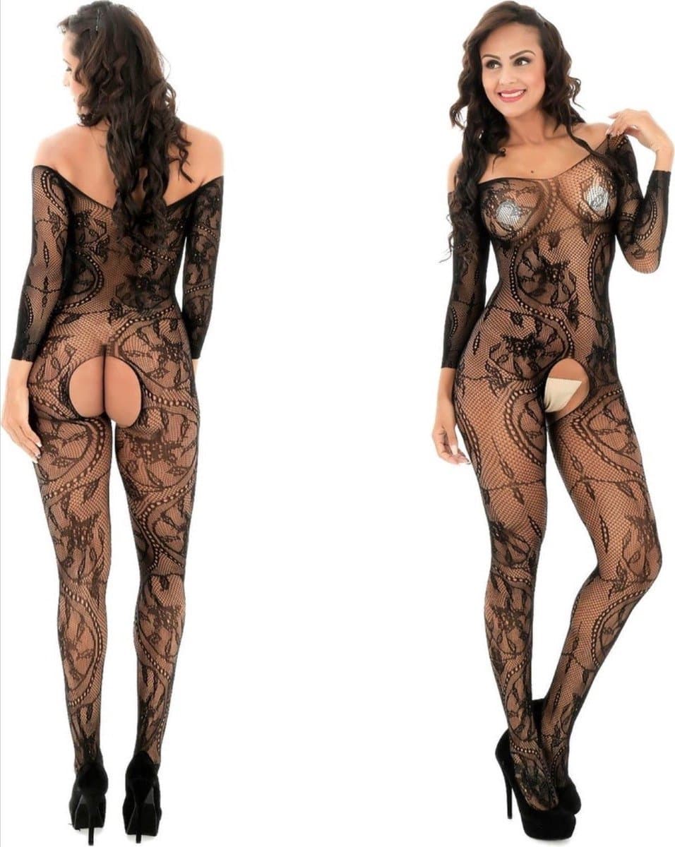 Jumada's - Geef haar een cadeau waar ze nooit meer omheen kan: Sexy Open Bodystocking, Erotische Body Panty, Sexy Catsuit met Open Kruisje — afbeelding 1