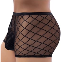 LekkerStout Boxershorts - Doorschijnend - Zwart - Sexy Herenondergoed | XL | ( LS149 ) — thumbnail 4